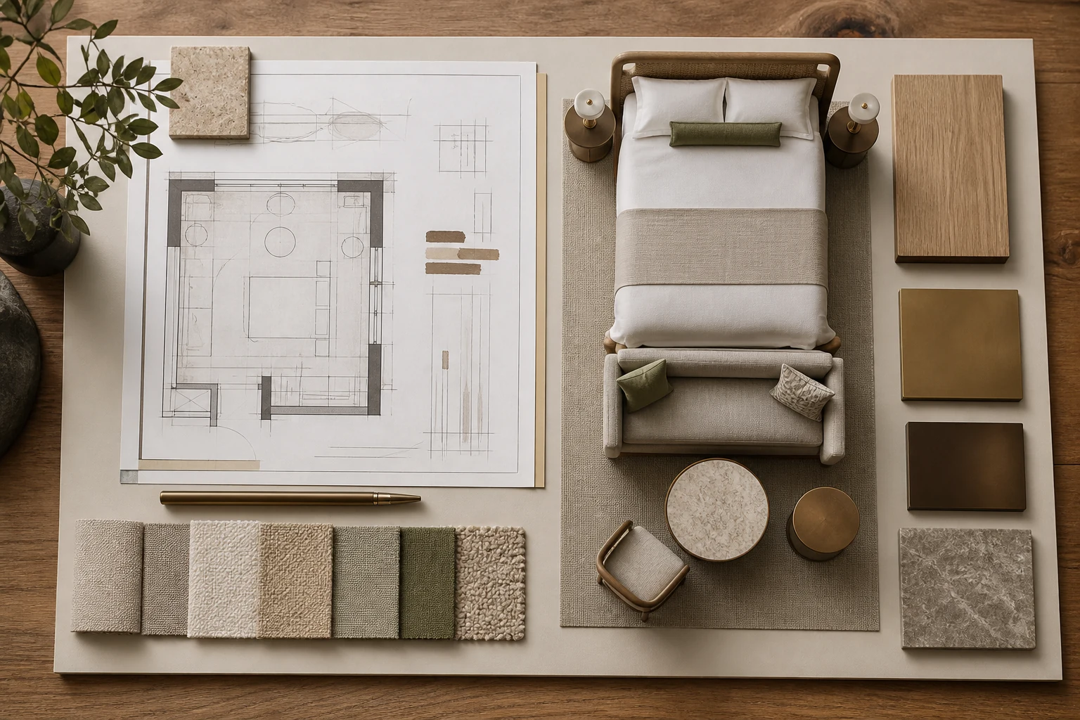 VAVVAA hospitality room schedule and material specification board
